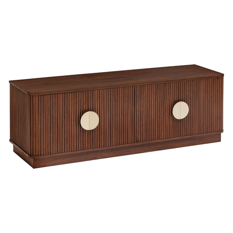Meuble TV 4 portes effet noyer WANY - Marron Meuble TV 4 portes effet noyer WANY - Marron
