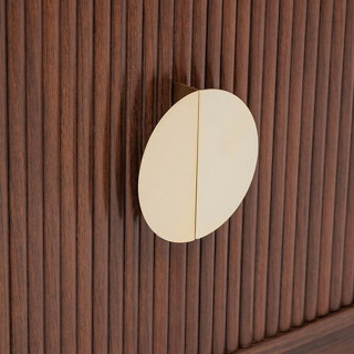 Meuble TV 4 portes effet noyer WANY - Marron