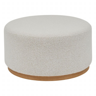 Pouf XL en bouclette NESKY - Blanc