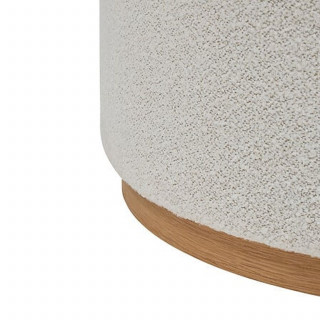 Pouf XL en bouclette NESKY - Blanc