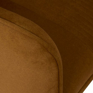 Fauteuil velours LIBOR - Marron