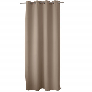 Rideau uni occultant avec œillets - 140 x 240 cm - Taupe