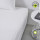 Drap housse 2 places - 100% coton BIO - 160 x 200 cm - Blanc craie