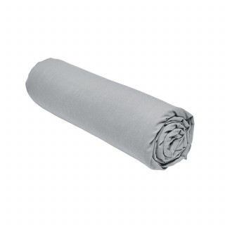 Drap housse 2 places - 100% coton BIO - 180 x 200 cm - Gris acier