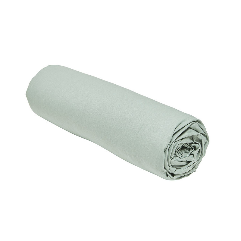 Drap housse 2 places - 100% coton BIO - 180 x 200 cm - Vert céladon Drap housse 2 places - 100% coton BIO - 180 x 200 cm - Vert céladon
