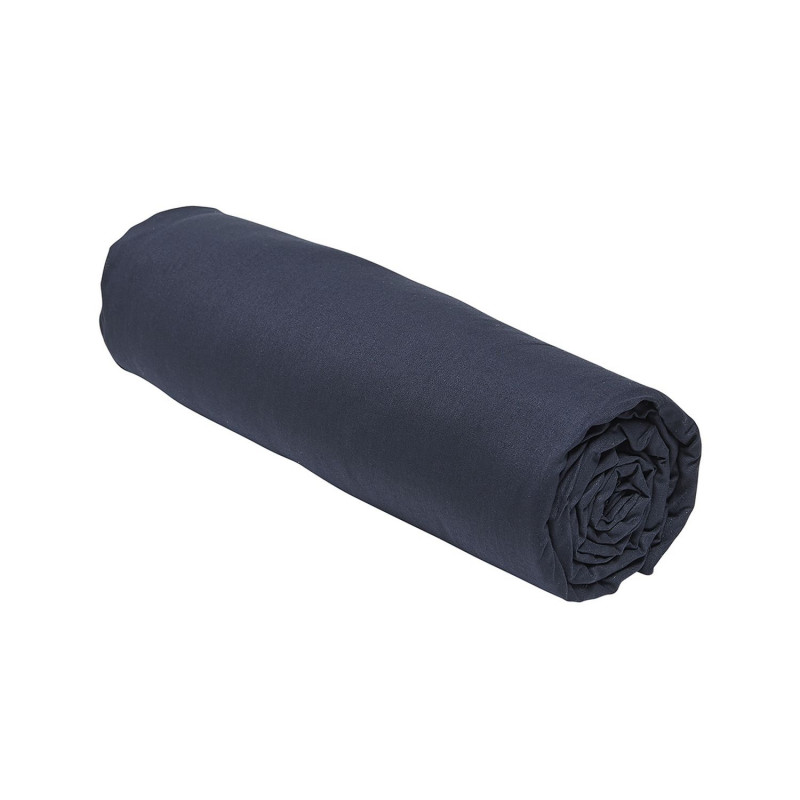 Drap housse 2 places - 100% coton BIO - 180 x 200 cm - Bleu navy Drap housse 2 places - 100% coton BIO - 180 x 200 cm - Bleu navy