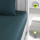 Drap housse 2 places - 100% coton BIO - 180 x 200 cm - Vert paon