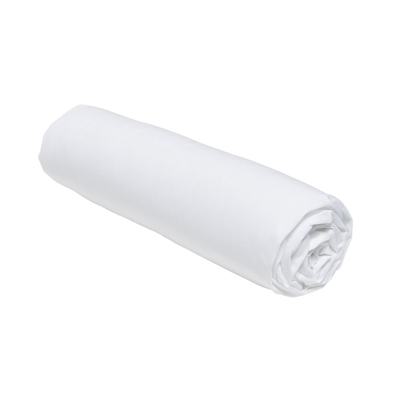 Drap housse 1 place - 100% coton BIO - 90 x 190 cm - Blanc craie Drap housse 1 place - 100% coton BIO - 90 x 190 cm - Blanc craie
