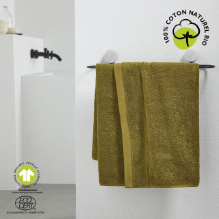 Drap de bain - 100% coton BIO - 70 x 130 cm - Marron bronze