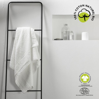 Drap de bain - 100% coton BIO - 70 x 130 cm - Blanc craie