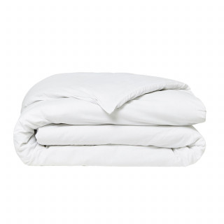 Housse de couette 2 places - 100% coton BIO - 220 x 240 cm - Blanc craie