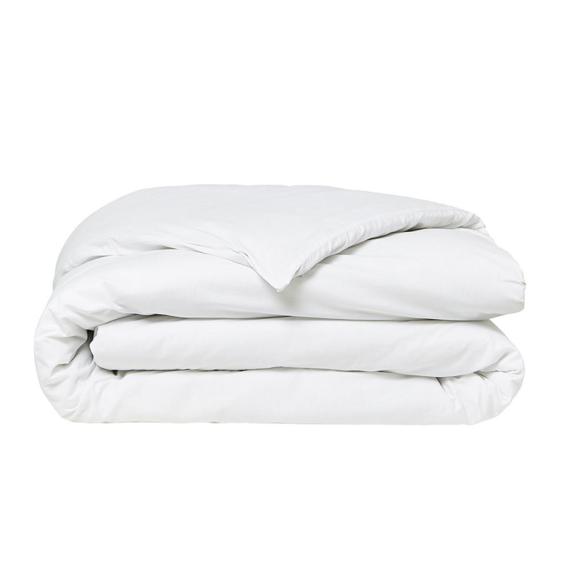 Housse de couette 2 places - 100% coton BIO - 220 x 240 cm - Blanc craie