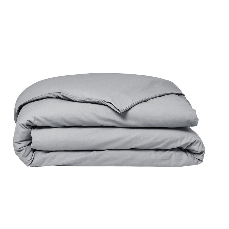 Housse de couette 2 places - 100% coton BIO - 220 x 240 cm - Gris acier Housse de couette 2 places - 100% coton BIO - 220 x 240 cm - Gris acier