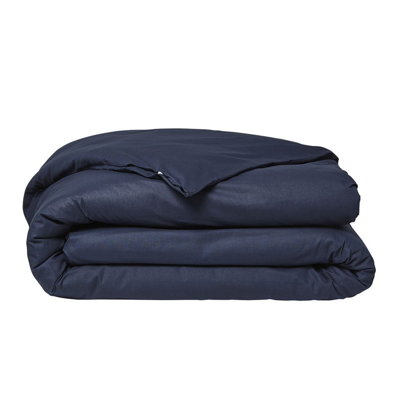 Housse de couette 2 places - 100% coton BIO - 220 x 240 cm - Bleu navy Housse de couette 2 places - 100% coton BIO - 220 x 240 cm - Bleu navy