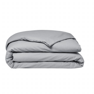Housse de couette 2 places - 100% coton BIO - 240 x 260 cm - Gris acier