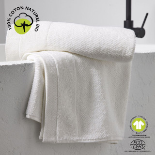 Maxi drap de bain - 100% coton BIO - 90 x 150 cm - Blanc craie