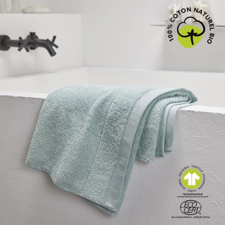 Serviette de toilette - 100% coton BIO - 50 x 90 cm - Vert céladon