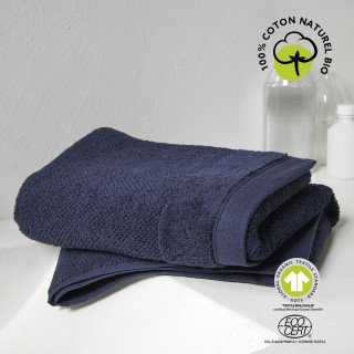 Serviette de toilette - 100% coton BIO - 50 x 90 cm - Bleu navy