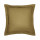 Taie d'oreiller carrée à volant plat - 100% coton BIO - 63 x 63 cm - Marron bronze