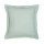 Taie d'oreiller carrée à volant plat - 100% coton BIO - 63 x 63 cm - Vert céladon