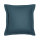 Taie d'oreiller carrée à volant plat - 100% coton BIO - 63 x 63 cm - Bleu paon