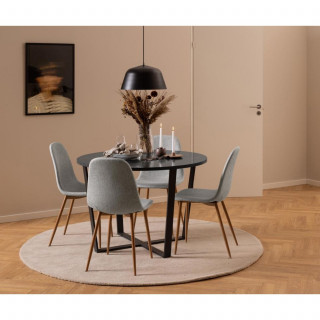 Lot de 4 chaises de salle à manger CLELIA - Gris clair
