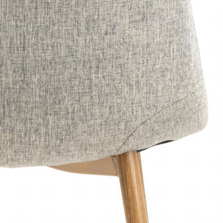 Lot de 4 chaises de salle à manger CLELIA - Gris clair