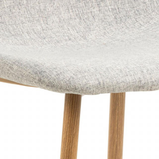 Lot de 4 chaises de salle à manger CLELIA - Gris clair