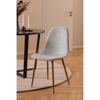 Lot de 4 chaises de salle à manger CLELIA - Gris clair
