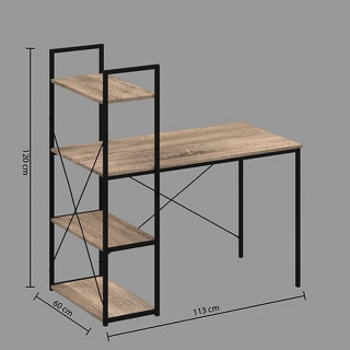 Bureau avec étagères ALIAJ - Beige