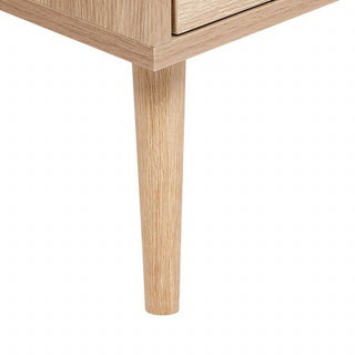 Bureau 2 tiroirs effet bois ABANA - Beige