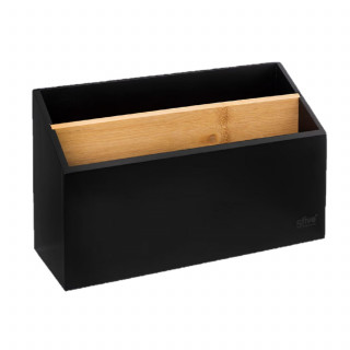 Organiseur de bureau en bambou BAVA - Noir