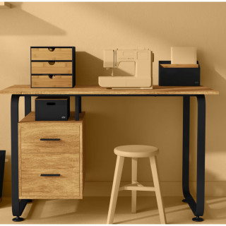 Organiseur de bureau en bambou BAVA - Noir