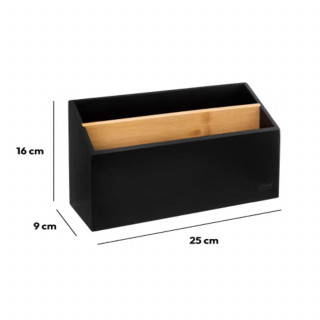 Organiseur de bureau en bambou BAVA - Noir