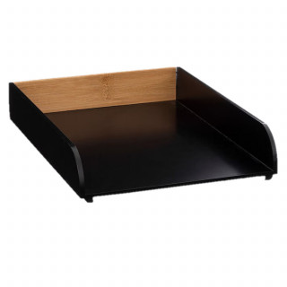 Range-documents pour bureau en bambou BAVA - Noir