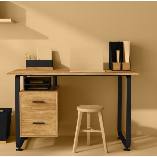 Range-documents pour bureau en bambou BAVA - Noir