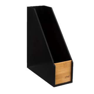 Range-revues pour bureau en bambou BAVA - Noir