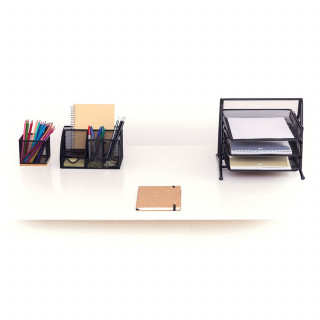 Corbeille à courrier pour bureau en métal HAVI - Noir