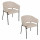 Lot de 2 fauteuils à diner en tissu SOLEA - Beige