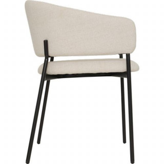 Lot de 2 fauteuils à diner en tissu SOLEA - Beige