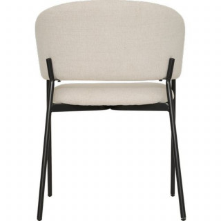 Lot de 2 fauteuils à diner en tissu SOLEA - Beige