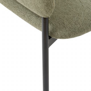 Lot de 2 fauteuils à diner en tissu SOLEA - Vert cèdre