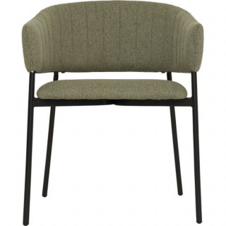 Lot de 2 fauteuils à diner en tissu SOLEA - Vert cèdre