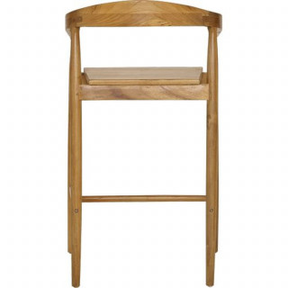 Lot de 2 tabourets de bar en teck naturel MIYAKO - Marron