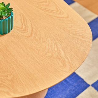Table basse ovale en bois LEE - Beige