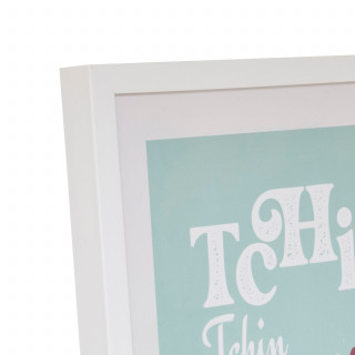 Affiche encadrée Tchin Tchin - 30 x 40 cm - Bleu clair