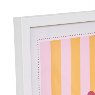 Affiche encadrée A la vie à l'amour - 30 x 40 cm - Rose
