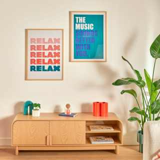 Affiche encadrée The music sounds better with you - 50 x 70 cm - Vert cèdre