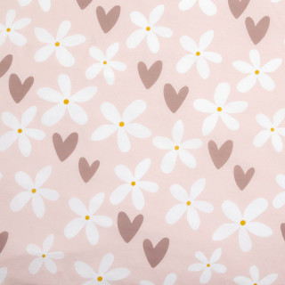 Parure de lit enfant motifs cœurs BILLIE - 48 fils/cm² - 140 x 200 cm