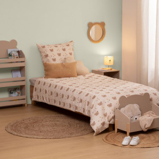 Parure de lit enfant motifs ours BILLIE - 48 fils/cm² - 140 x 200 cm